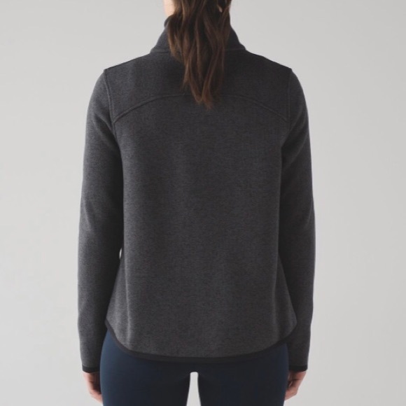 Lululemon Its Fleecing Cold Zip Up Women’s Sweater in Heathered Black / Black - Picture 4 of 14